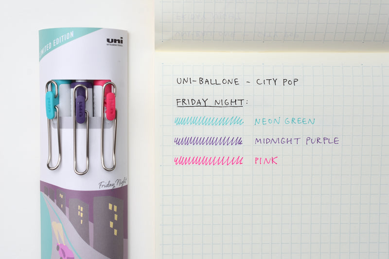 Uni-ball One - City Pop Color - 0.5mm - Set of 3 - Limited Edition