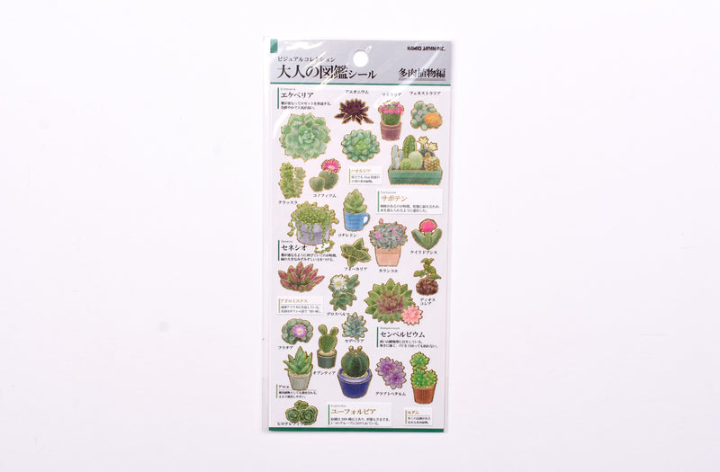 Illustrated Picture Book Stickers - Succulent