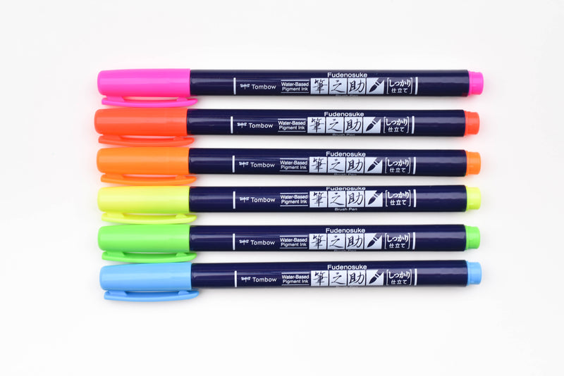 Tombow Markers Water-Based Pigment Ink Calligraphy Lettering Pens Brush  Marker Pens Fudenosuke Pens Set Japan - AliExpress