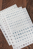 LCN Print On Stickers - Letters and Numbers