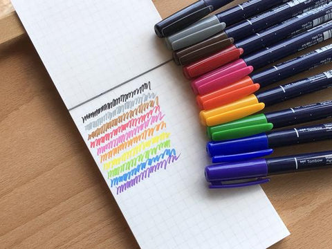 Fudenosuke Brush Pen - 10 Color Set