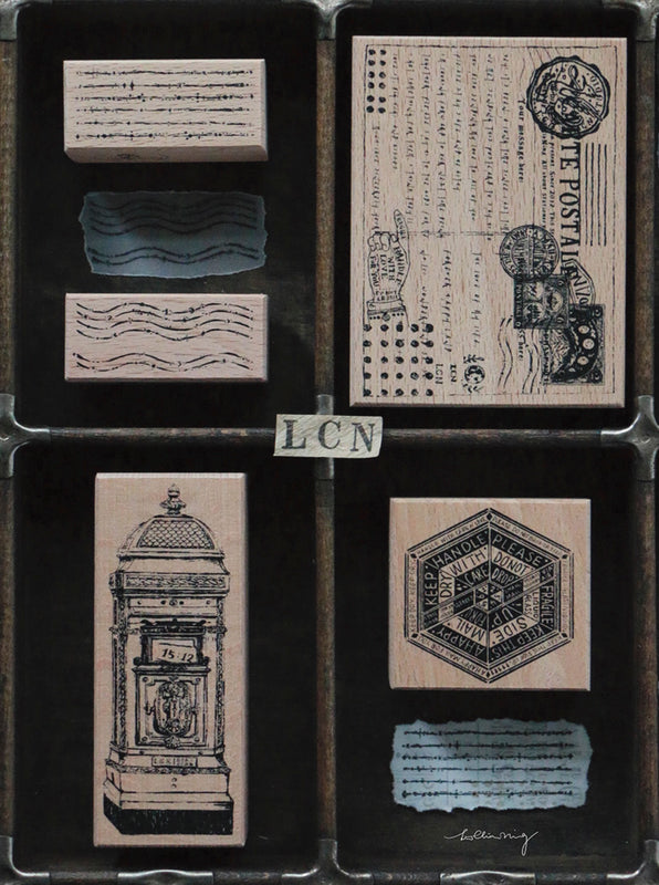 Antique Font Hand Stamp Set