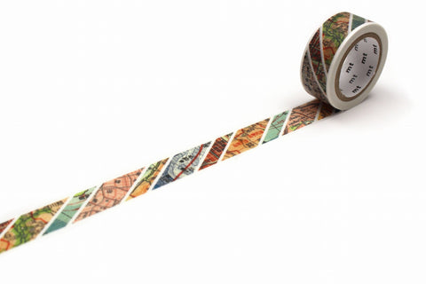 mt ex Washi Tape - Map Stripe