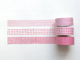 Classiky - Mitsou Red Masking Tape - Set of 3