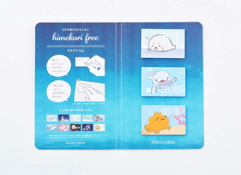 Himekuri Day-Free Sticky Calendar - Aquarium