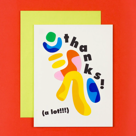 Thanks A Lot Abstract Card