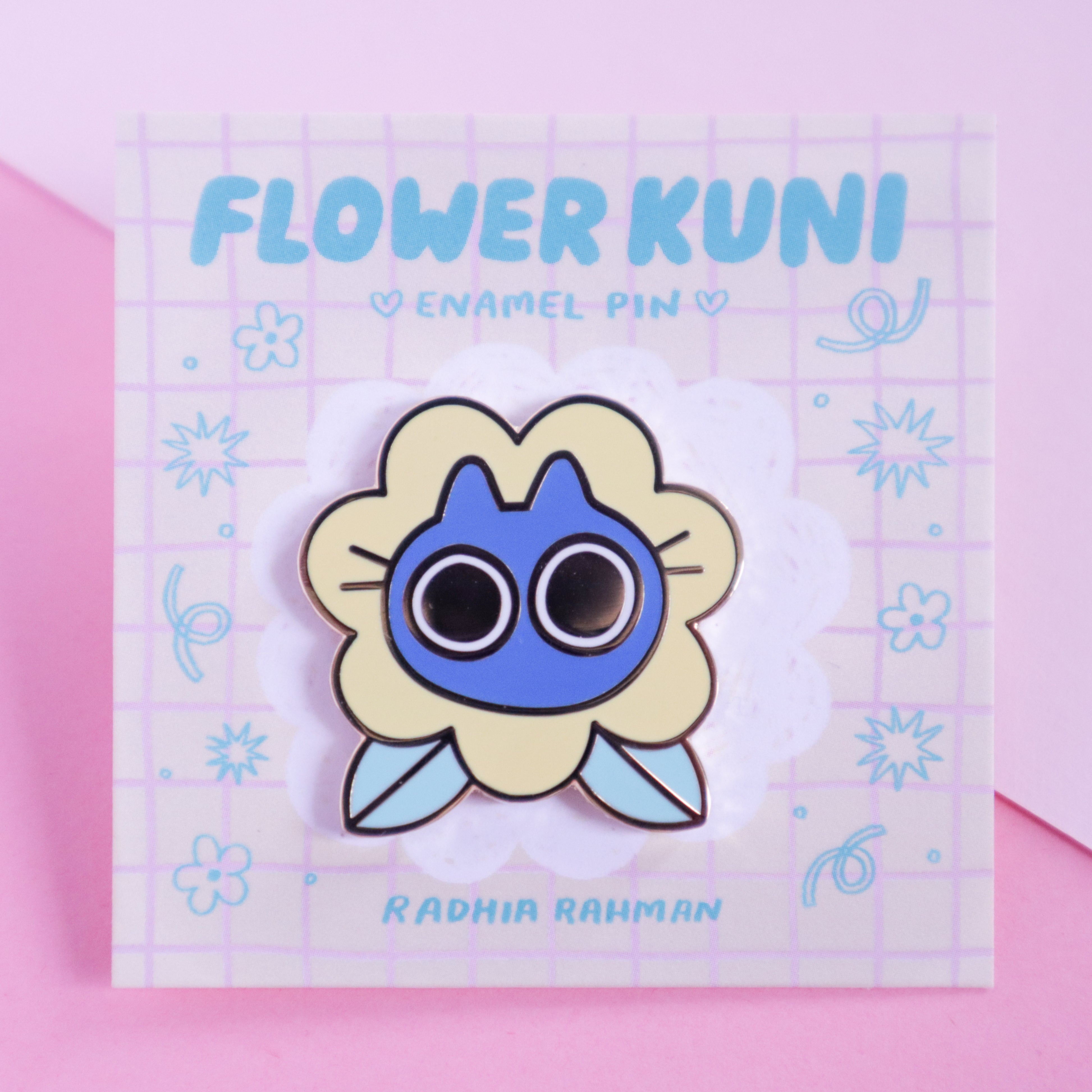 Radhia Rahman Flower Kuni Enamel Pin