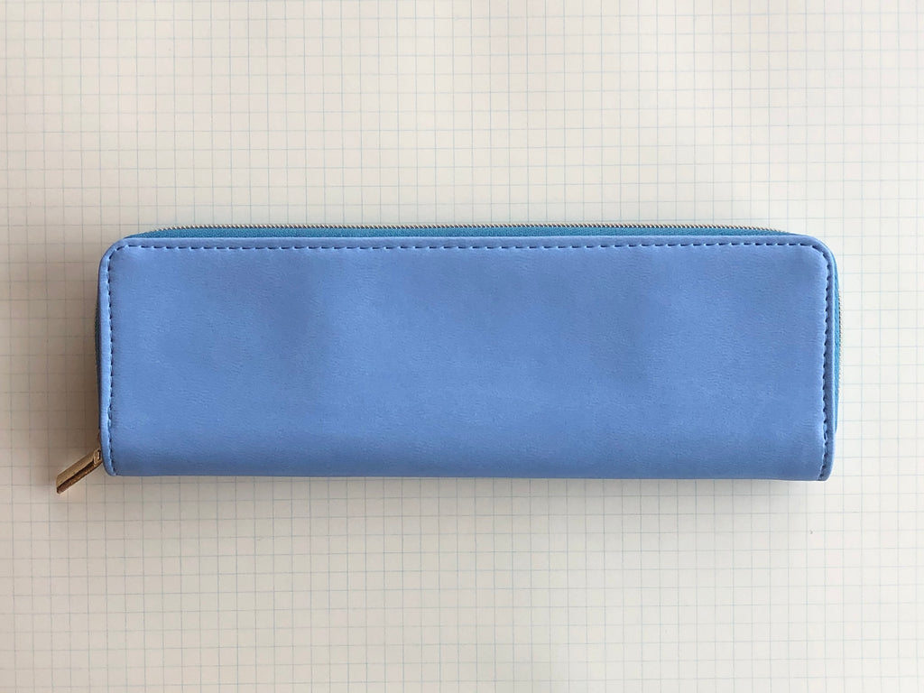 Line Flat Pencil Case(Black) - AHZOA