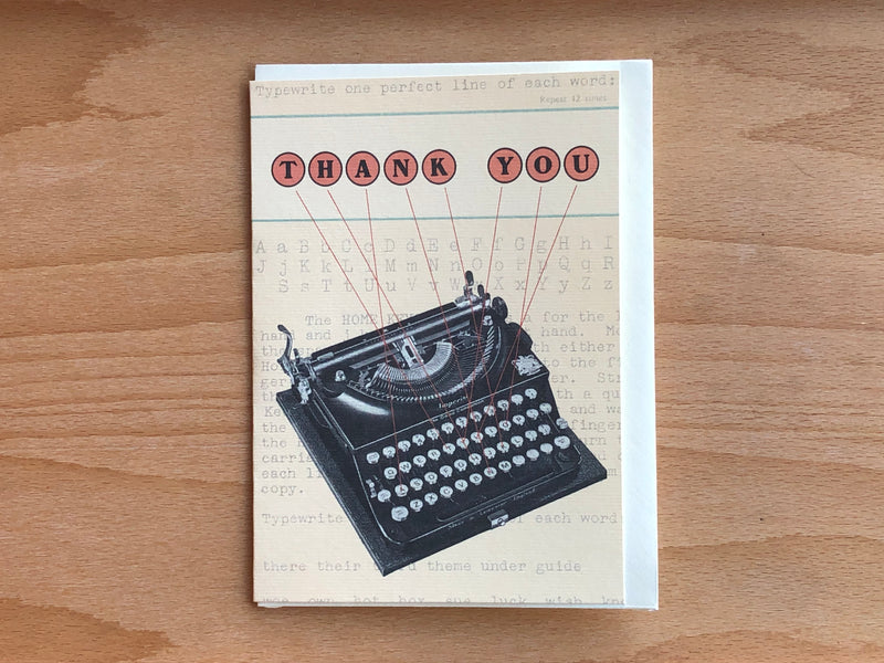 Vintage Typewriter Thank You Boxed Notes