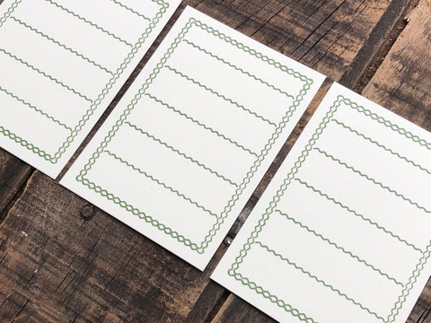 Classiky - Letterpress Memo Card - Dark Green