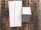 Classiky - Letterpress Folded Memo Card - Red