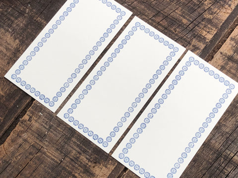 Classiky - Letterpress Memo Card - Dark Blue
