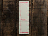 Classiky - Letterpress Folded Memo Card - Red