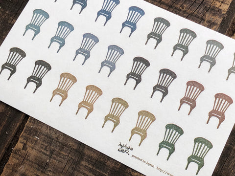 Classiky - Mihoko Seki Small Stickers - Chairs