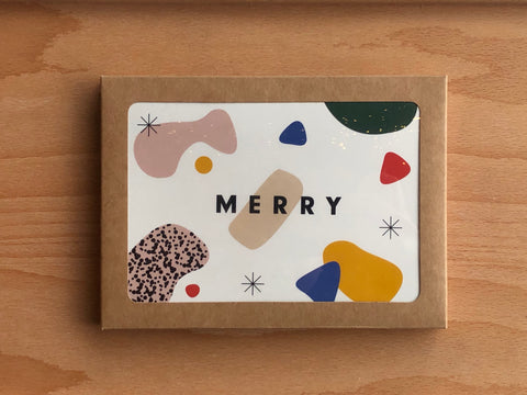 Modern Merry Holiday Cards - Set of 6
