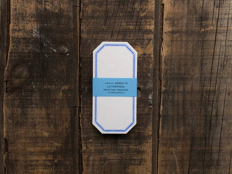 Classiky - Letterpress Label Card - Blue
