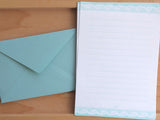 Letterpress Letter Set - Blue Lace