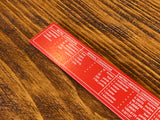Wooden Ruler - 15cm - Red