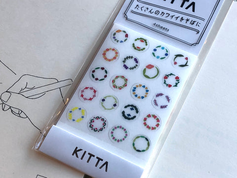 Kitta Portable Washi Tape - Seal - Flowery Circles