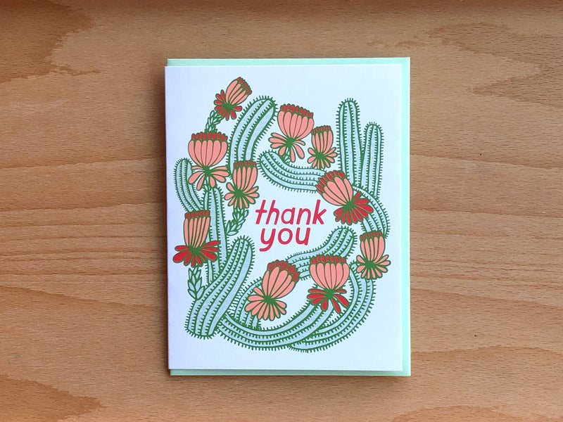 Cactus Thank You Card Set