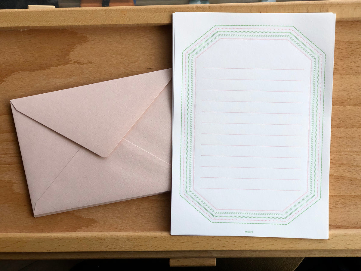 Letterpress Letter Set - Pink Frame – Yoseka Stationery