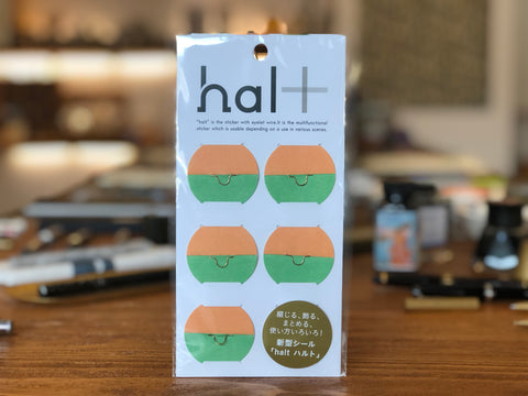 Halt Sticker - Organizing Sticker - Orange/Green