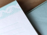 Letterpress Letter Set - Blue Lace