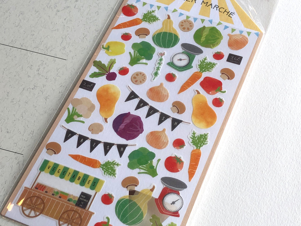 Sticker Marche Vegetable – Yoseka Stationery