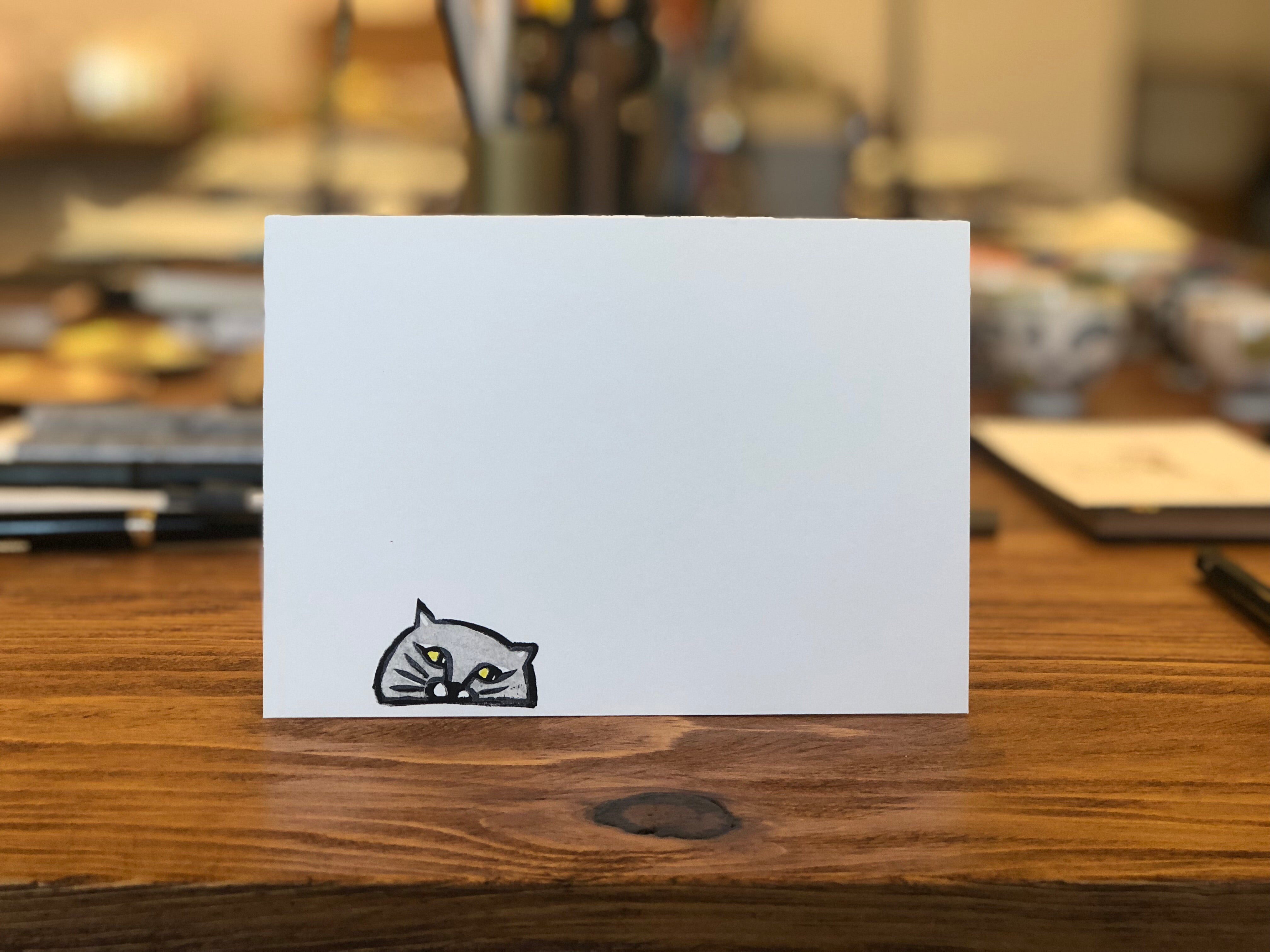 Peeking Gray Card