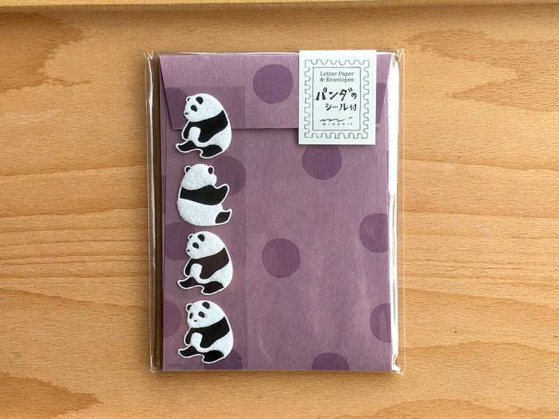 Mini Letter Set with Panda Stickers