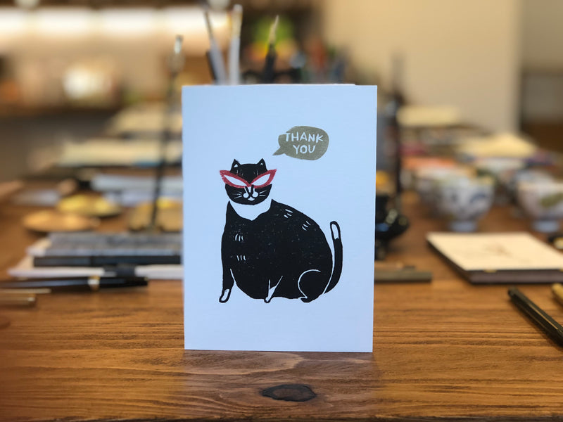 Fat Cat Thank You Card