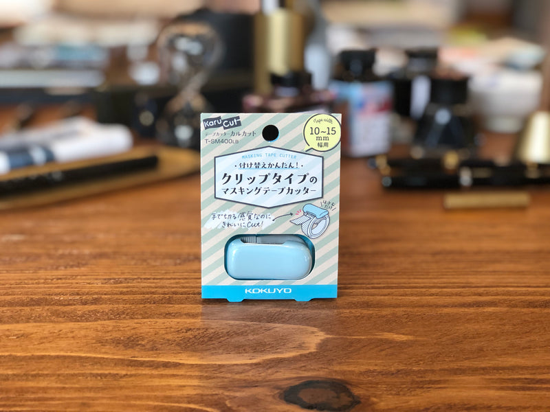Kokuyo Karu Cut Washi Tape Cutter Blue / 10-15mm