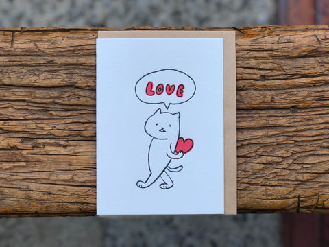 Love Cat Valentine Card