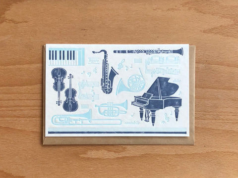 Letterpress Card - Music