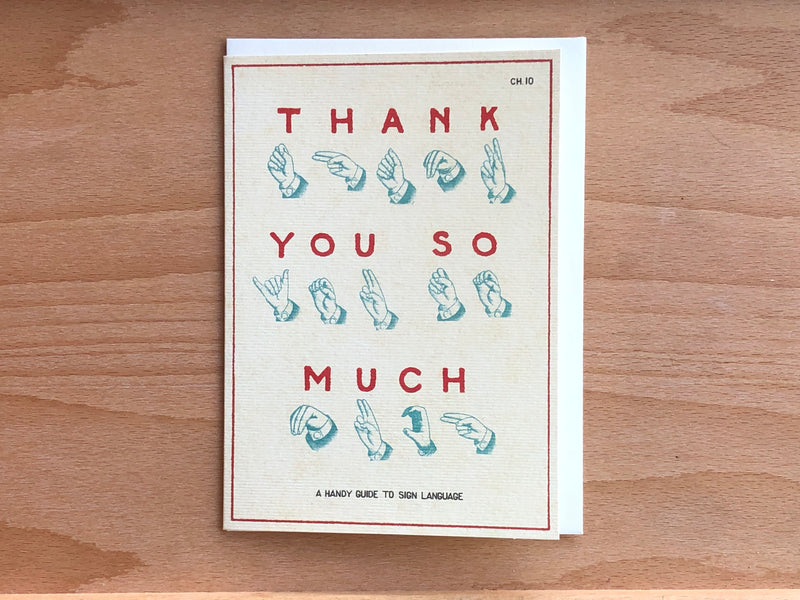 Thank You Sign Language Greeting Card