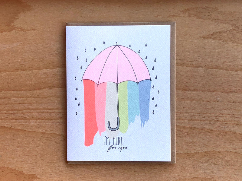 Here For You Rainbow Umbrella