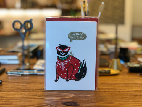 Meowy Christmas Cards - Box of 8
