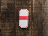 Classiky - Letterpress Label Card - Red