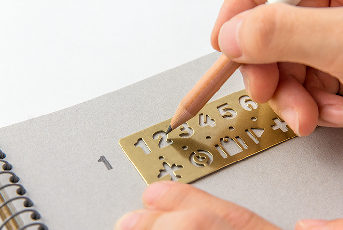 Brass Template Bookmark - Number – Yoseka Stationery