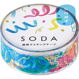 SODA Transparent Masking Tape - 15mm - Party