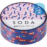 SODA Transparent Masking Tape - 15mm - Pattern