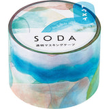 SODA Transparent Masking Tape - 30mm - Watercolor