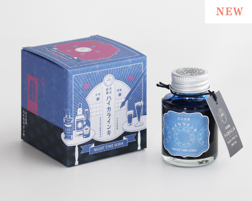 Teranishi Guitar Taisho Roman Haikara Fountain Pen Ink - Night Time Soda