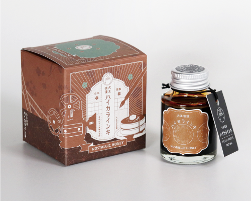 Teranishi Guitar Taisho Roman Haikara Fountain Pen Ink - Nostalgic Honey