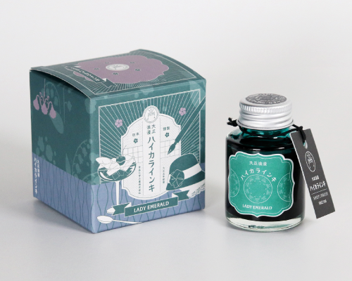 Teranishi Guitar Taisho Roman Haikara Fountain Pen Ink - Lady Emerald