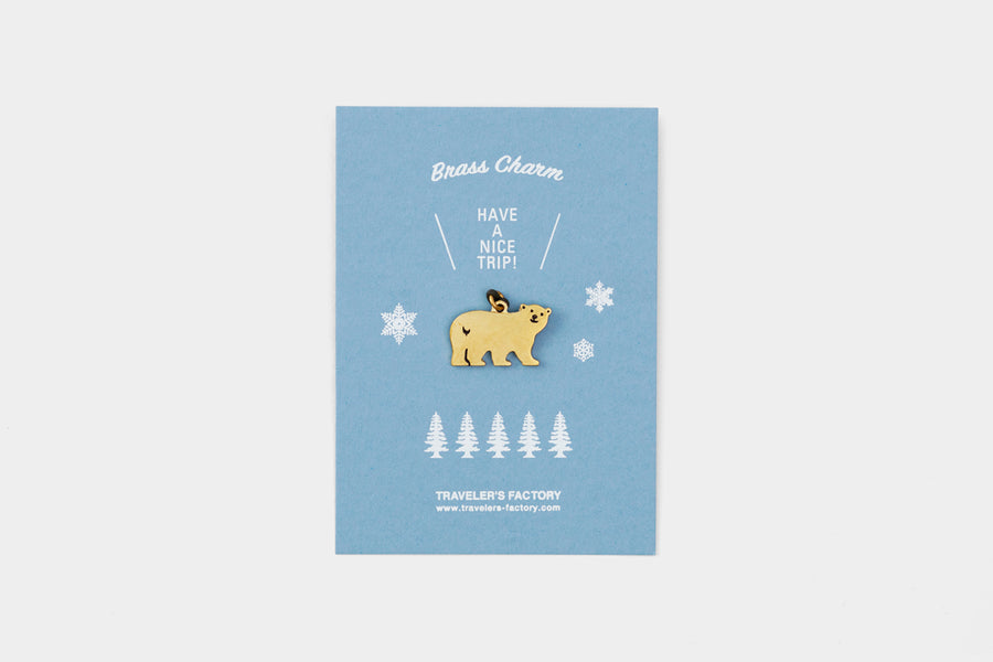 TRAVELER's Factory - Holiday Bear Brass Charm - Limited