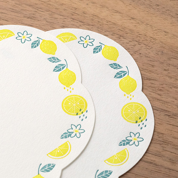 Letterpress Die-Cut Letter Set - Lemon