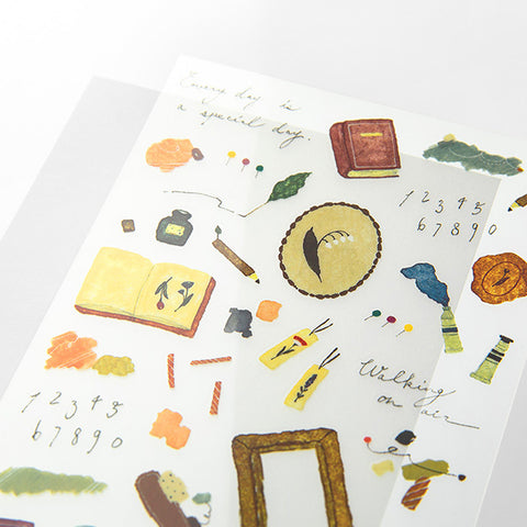 Midori Transfer Stickers for Journaling - Stationery Motifs