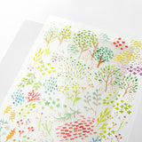 Midori Transfer Stickers for Journaling - Watercolor Trees