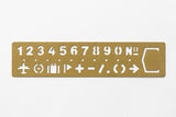 Brass Template Bookmark - Number